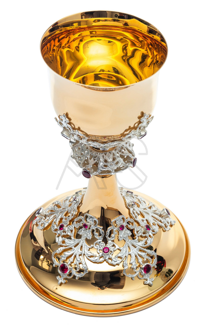 Mass chalice decorated with rubies