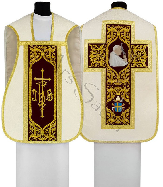 Chasuble romaine "Pape Jean-Paul II" R567-AKC25