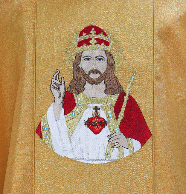 Casulla gótica "Cristo el rey" 839-G63g